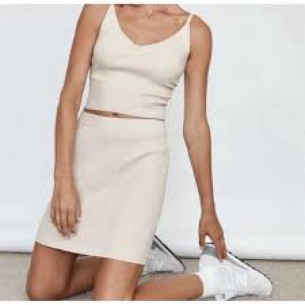 Wilfred high waisted reso skirt heather oatmeal, xs